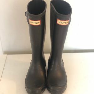 👑 HUNTER BLACK BOOTS GIRLS 2 / BOYS 1 💯AUTHENTIC